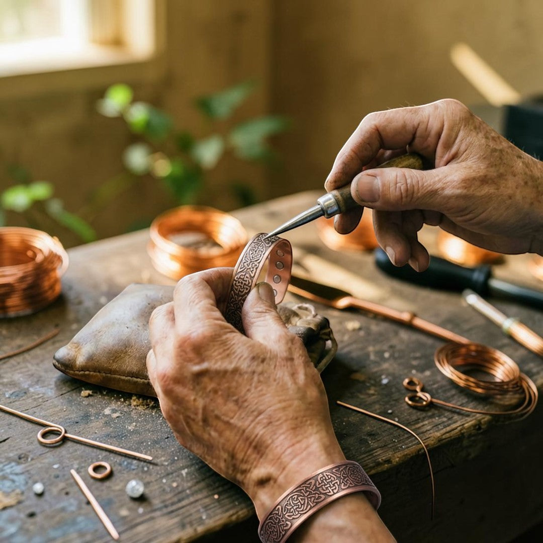 Mary's Orchis Copper Bracelet