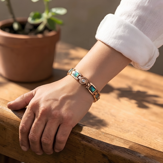 Mary's Salvia Big Copper Bracelet