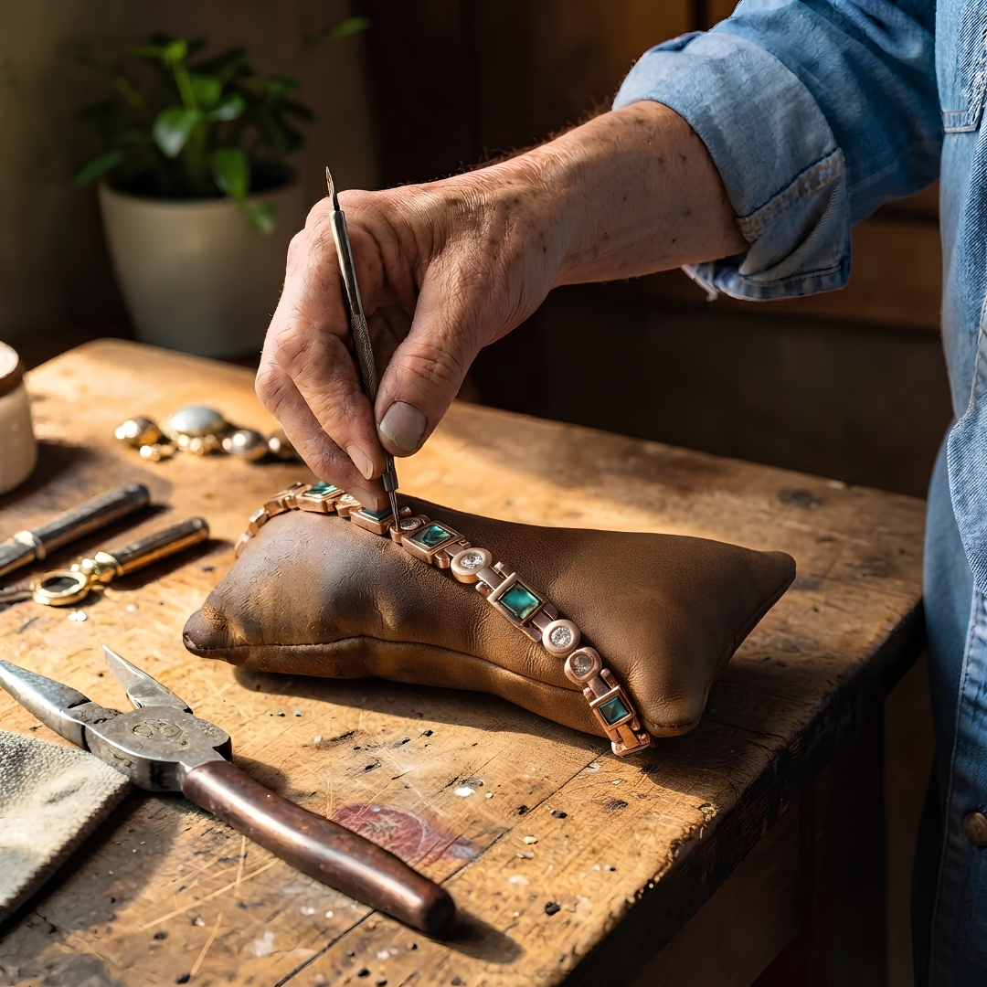 Mary's Salvia Big Copper Bracelet