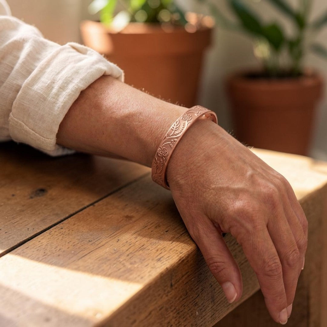 Mary's Bloom Copper Bracelet