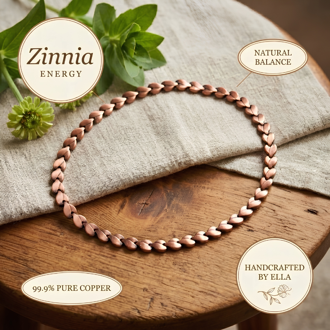 Mary's Zinnia Copper Necklace