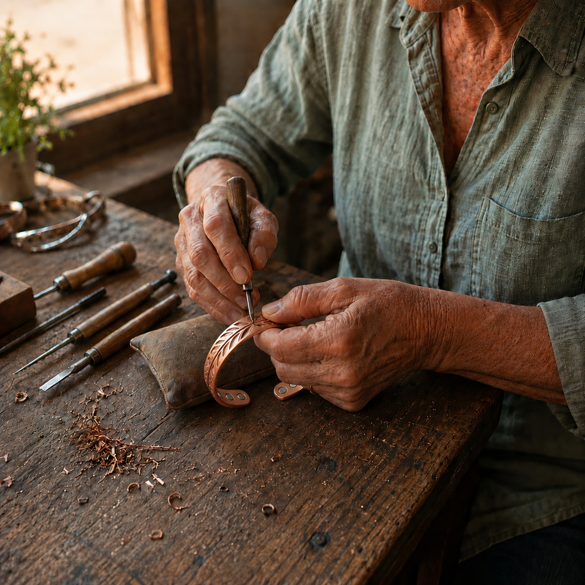Mary's Lunar Copper Bracelet