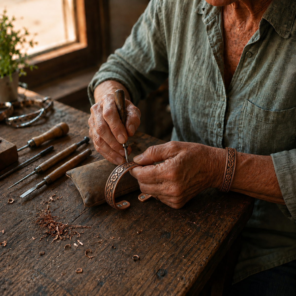 Mary's Knell Copper Bracelet