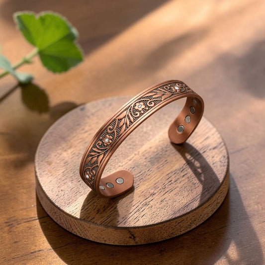 Mary's Sprig Copper Bracelet