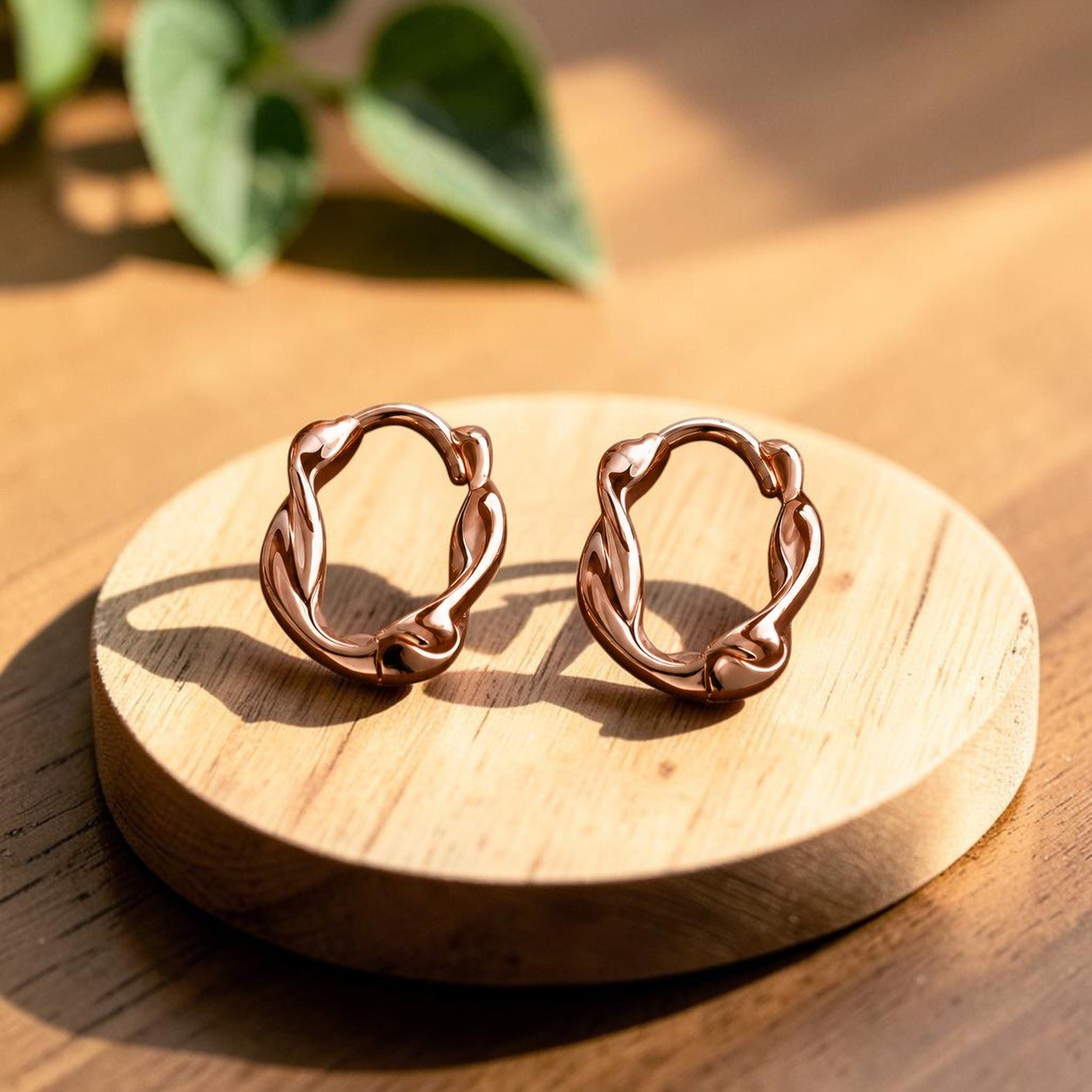 Mary's Swirl Small Copper Earrings