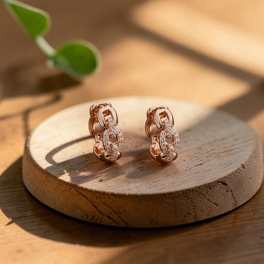 Mary's Link Copper Earrings