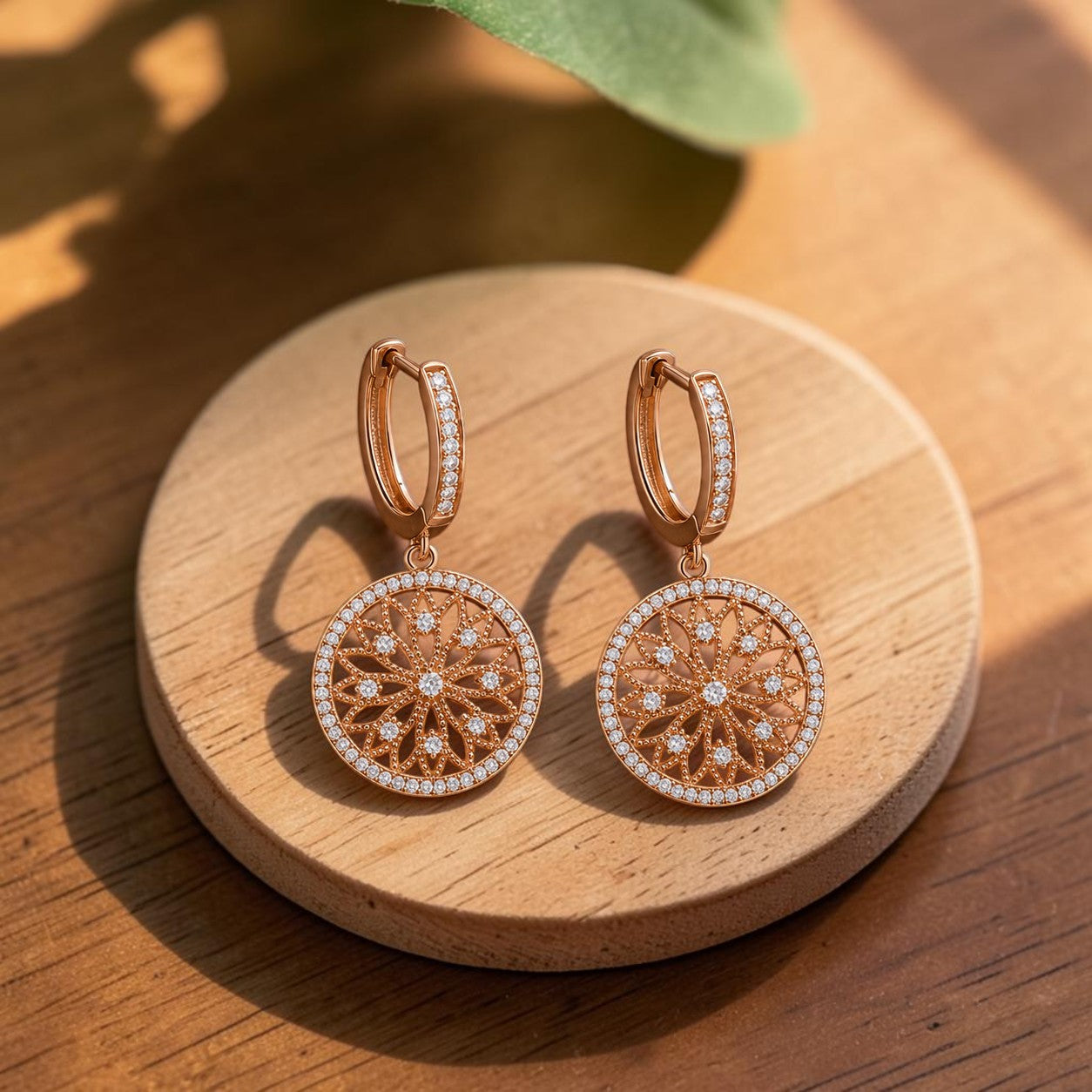 Mary's Mandala Copper Earrings
