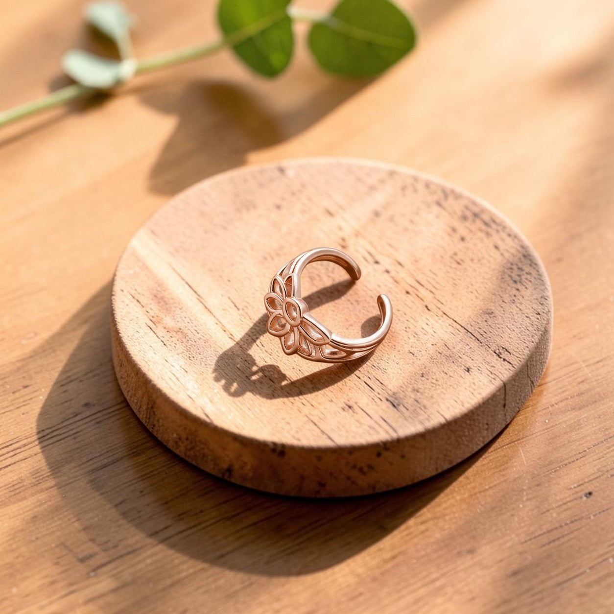 Mary's Petal Copper Toe Ring