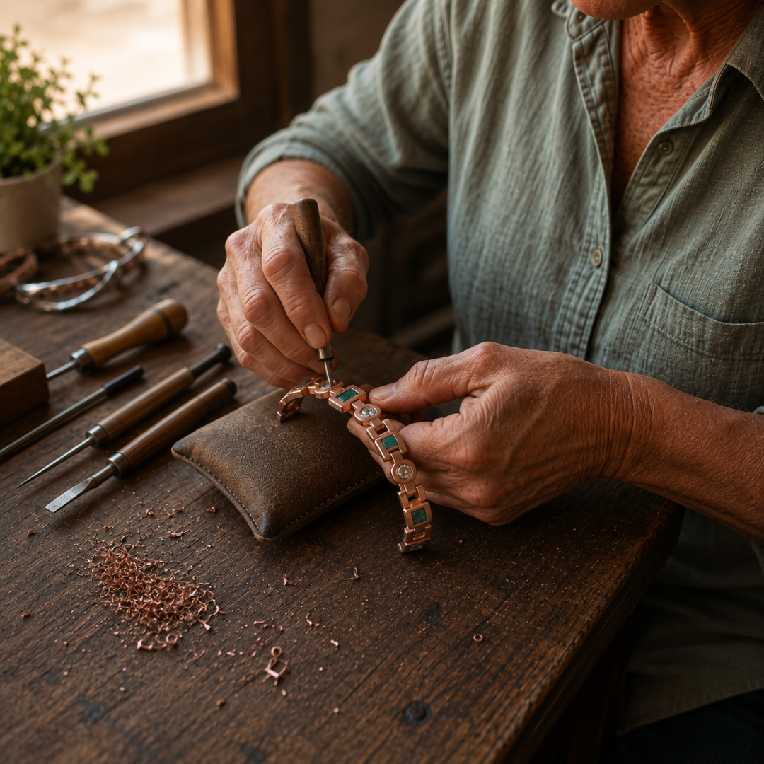 Mary's Salvia Big Copper Bracelet (kopie)