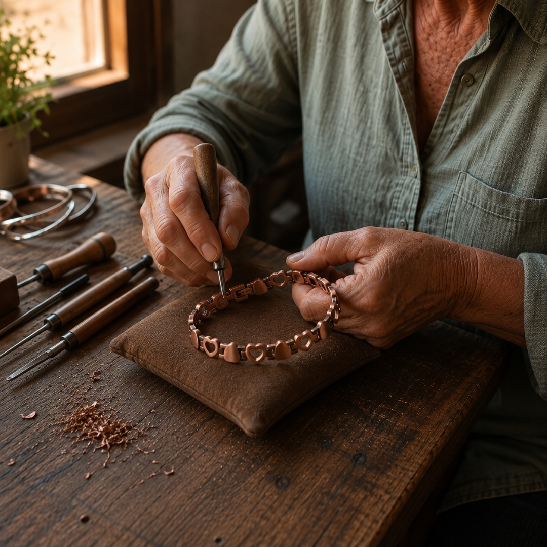 Mary's Amor Copper Anklet