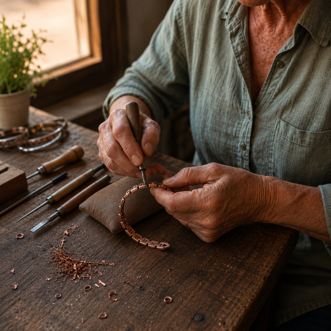Mary's Ferro Copper Anklet