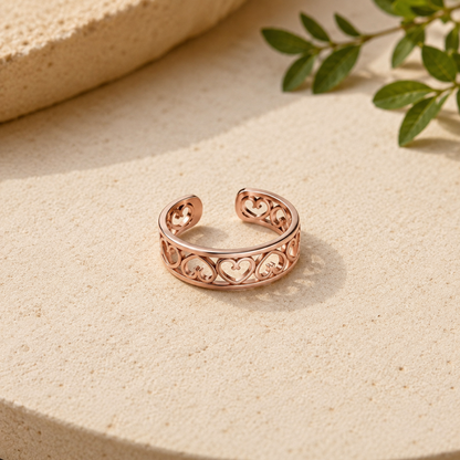 Mary's Scroll Copper Toe Ring