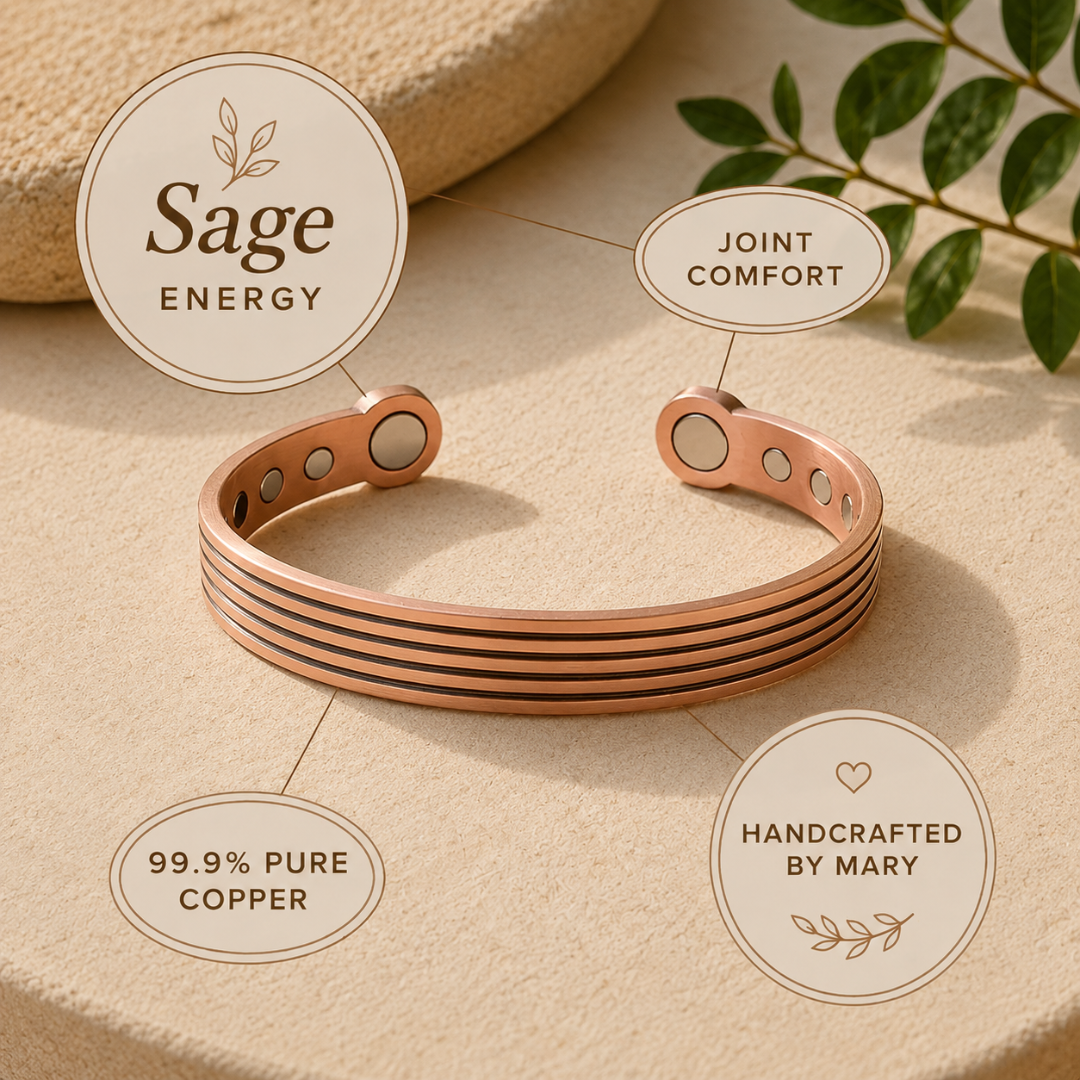 Mary's Sage Copper Bracelet