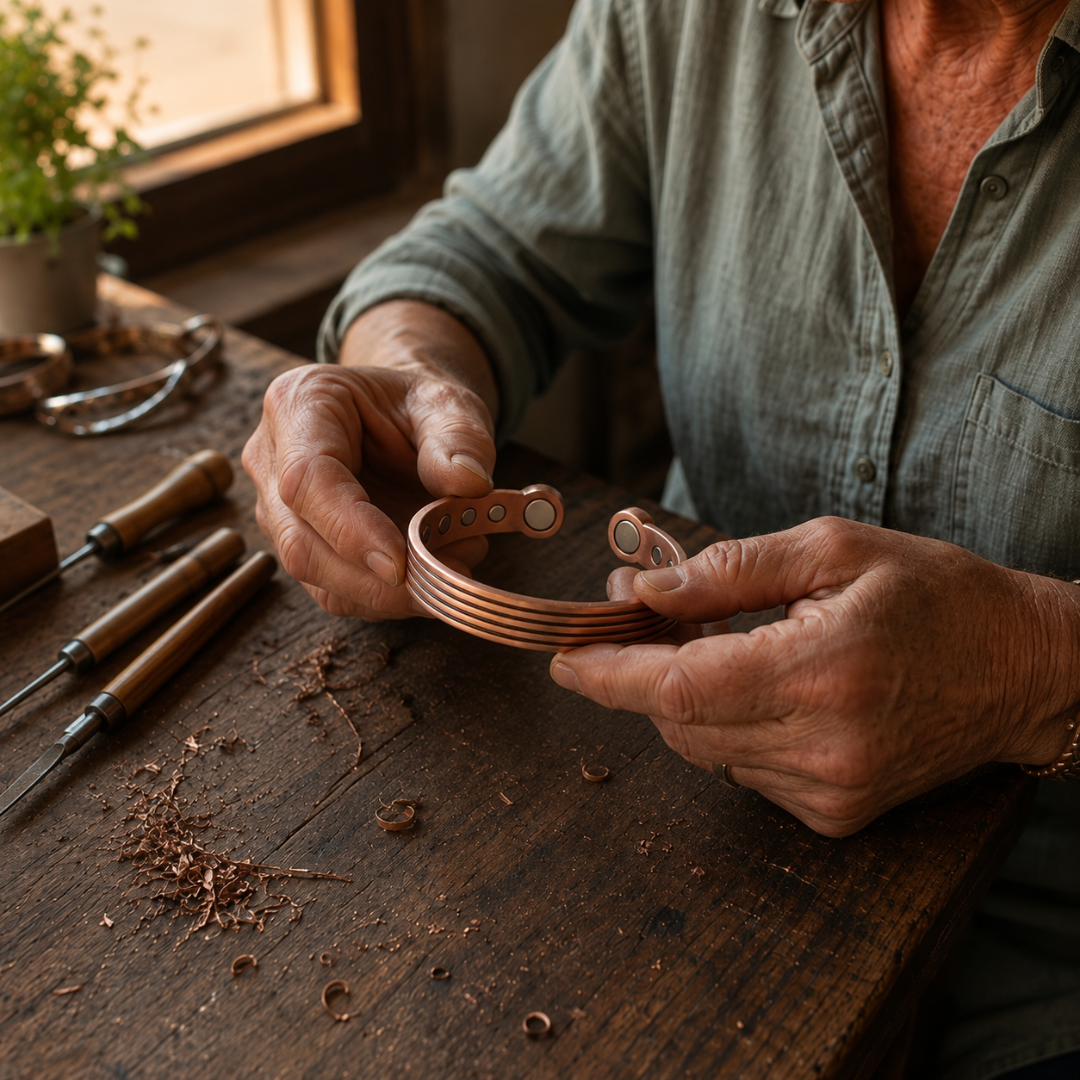 Mary's Sage Copper Bracelet
