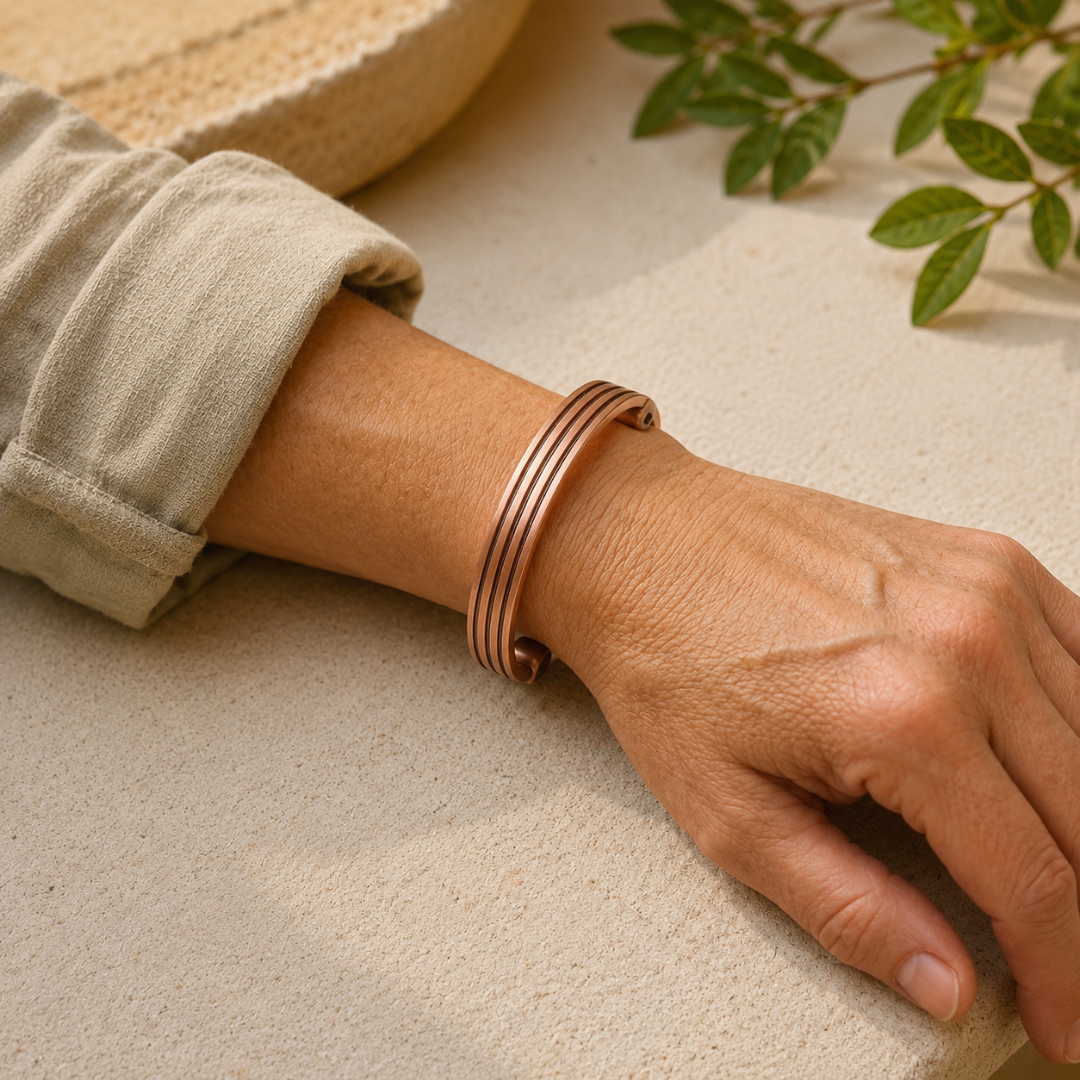 Mary's Sage Copper Bracelet