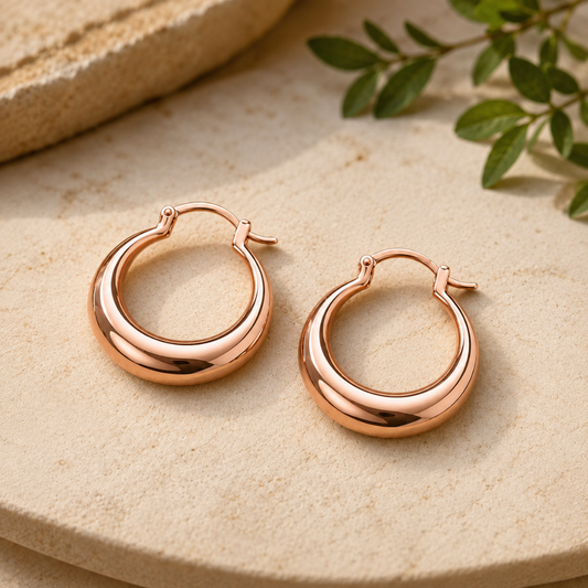 Mary's Hoop Copper Earrings