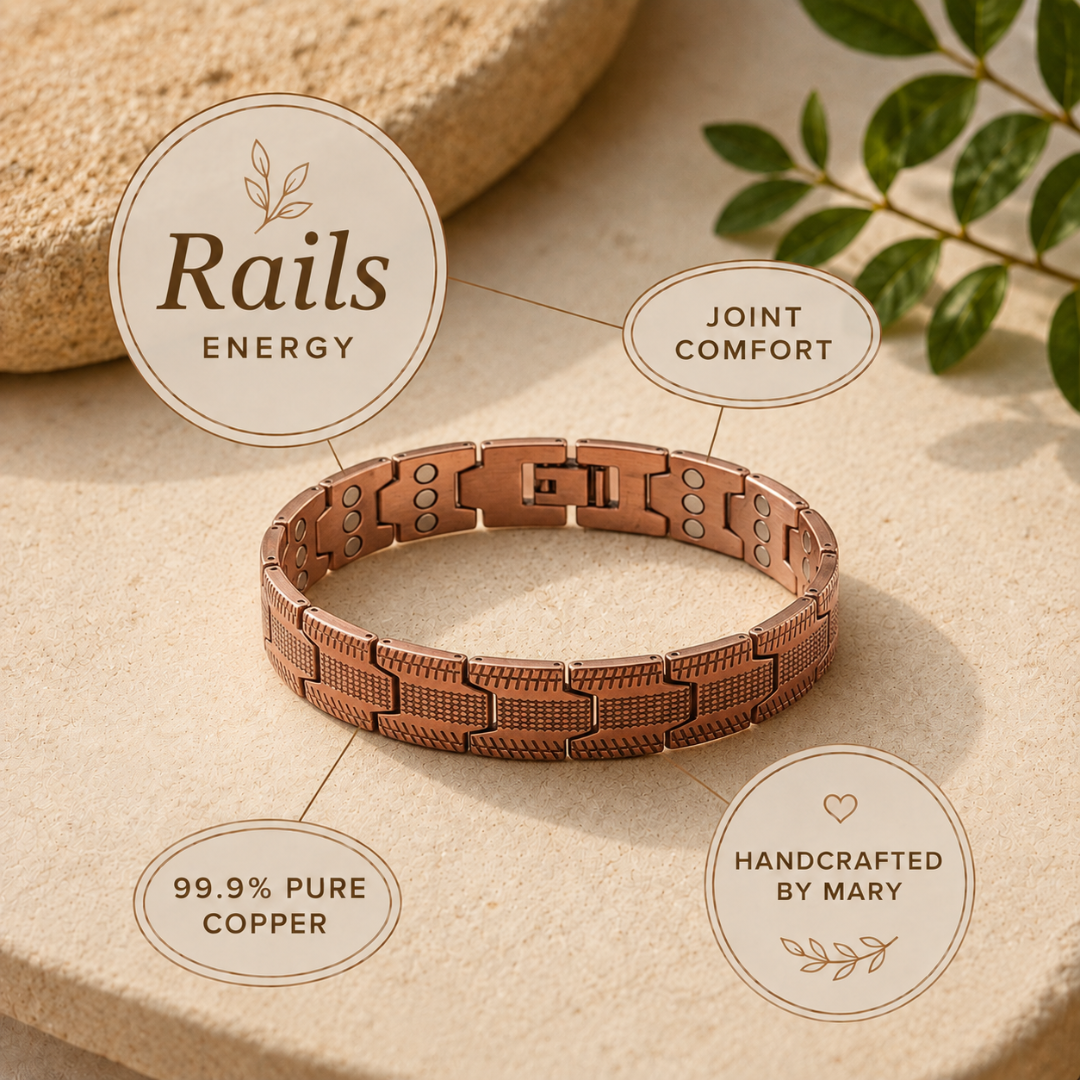 Mary's Rails Men's Copper Bracelet