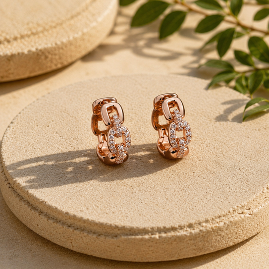 Mary's Link Copper Earrings