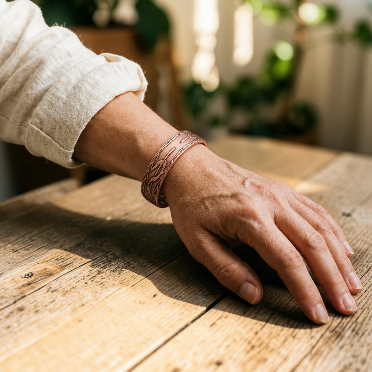 Mary's Frond Copper Bracelet