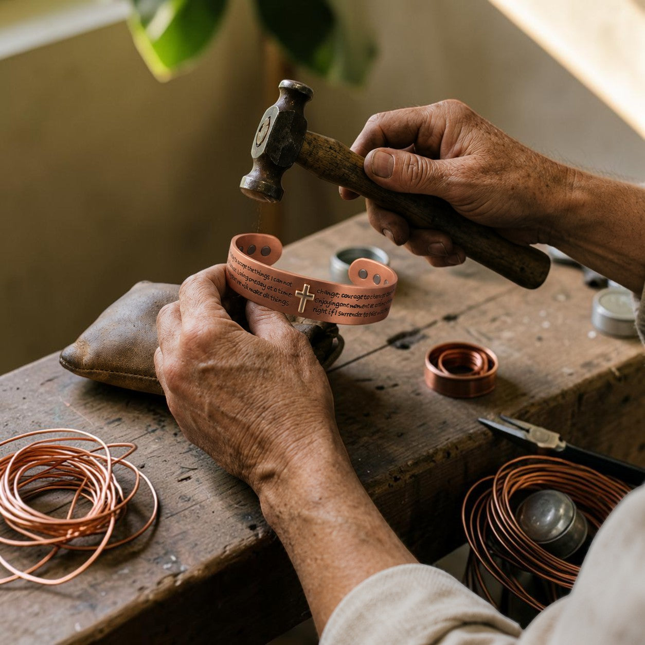 Mary's Creed Copper Bracelet