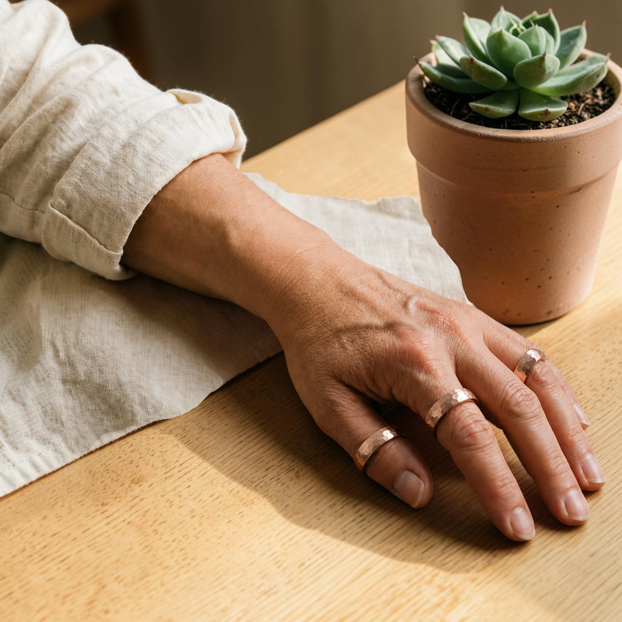 Mary's Dint Copper Ring