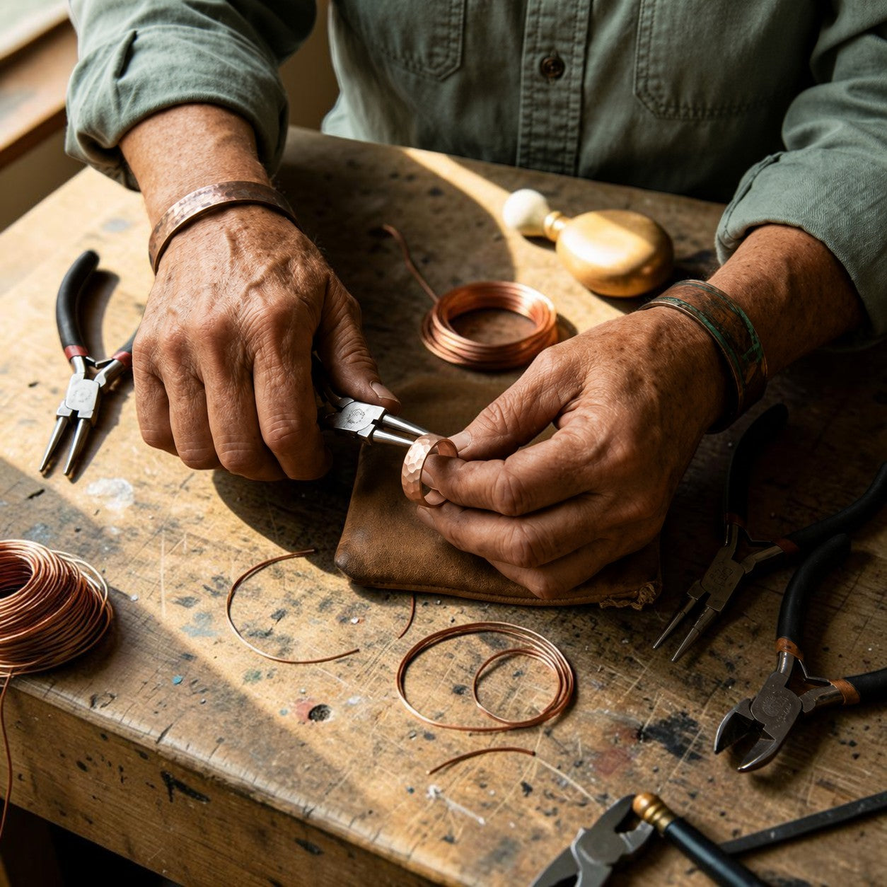 Mary's Dint Copper Ring