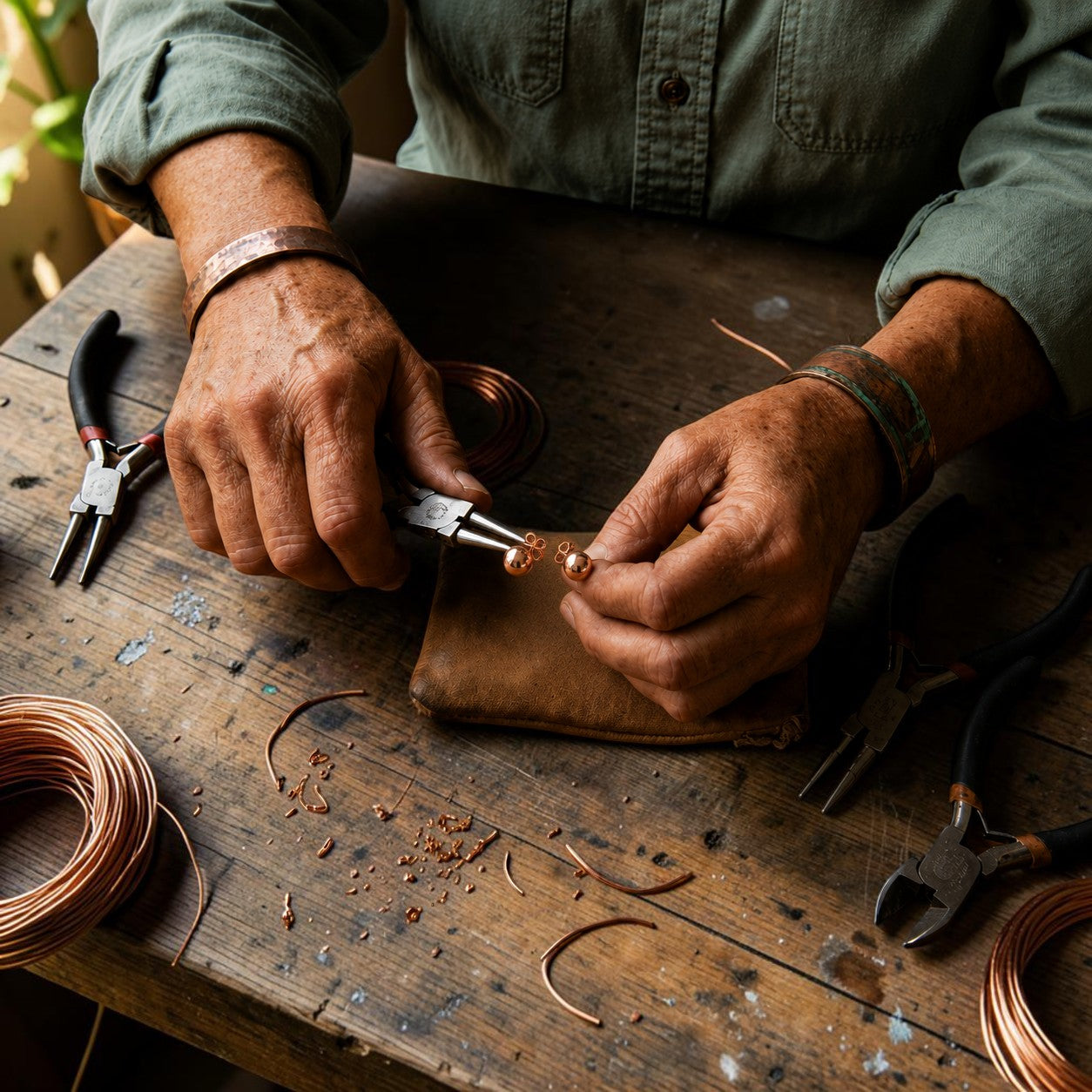 Mary's Dome Copper Earrings