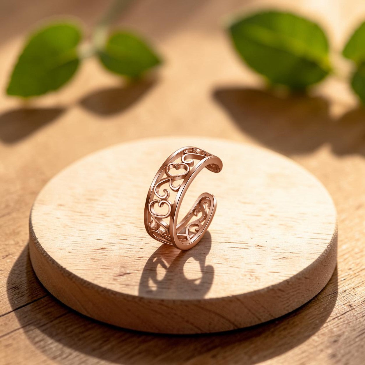 Mary's Scroll Copper Toe Ring