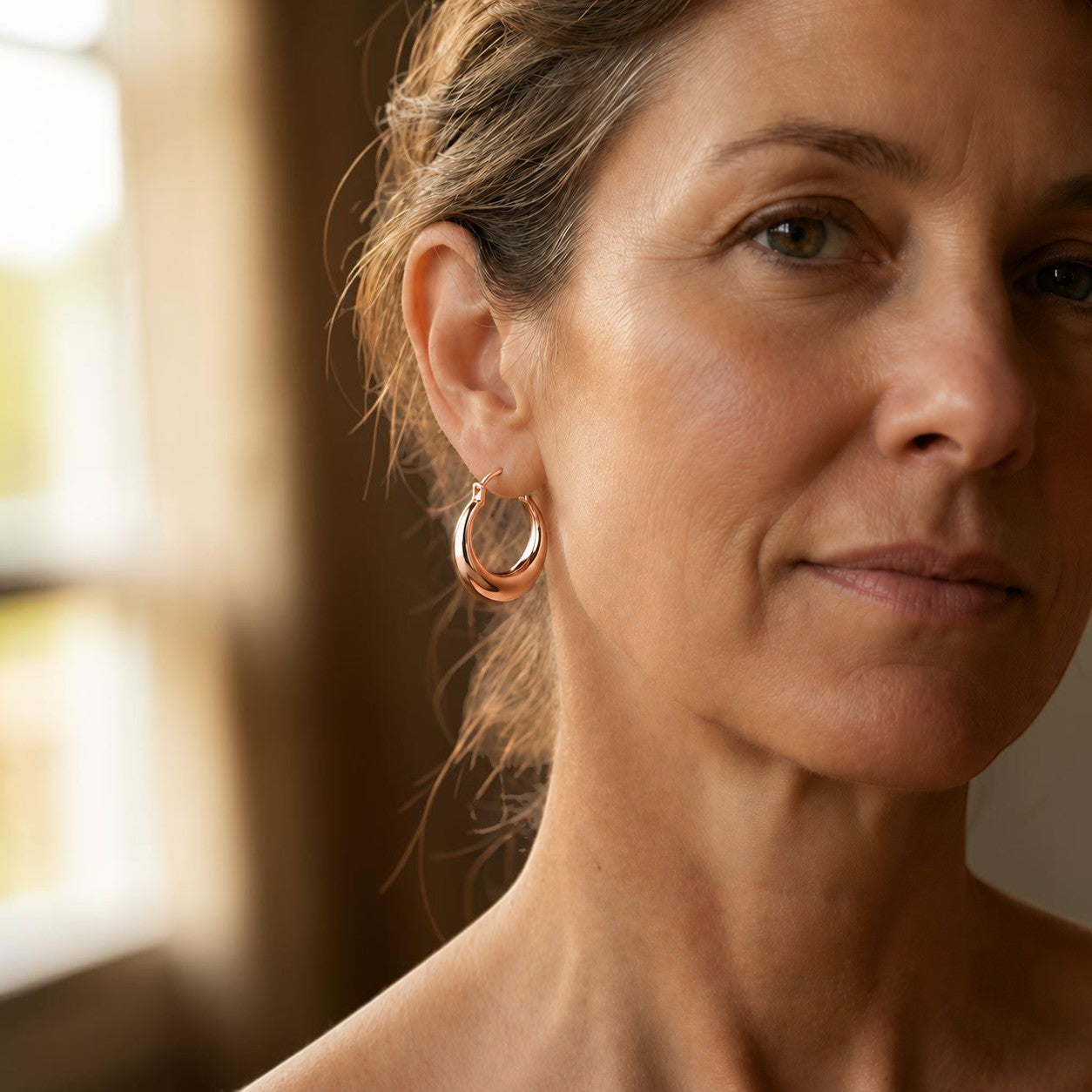 Mary's Hoop Copper Earrings