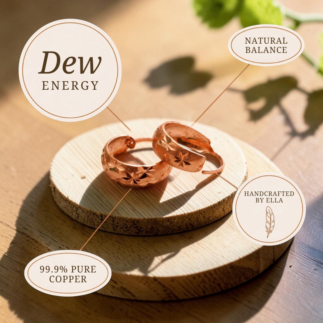 Mary's Dew Copper Earrings