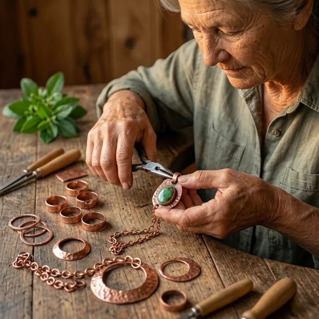 Mary's Crocus Copper Bracelet