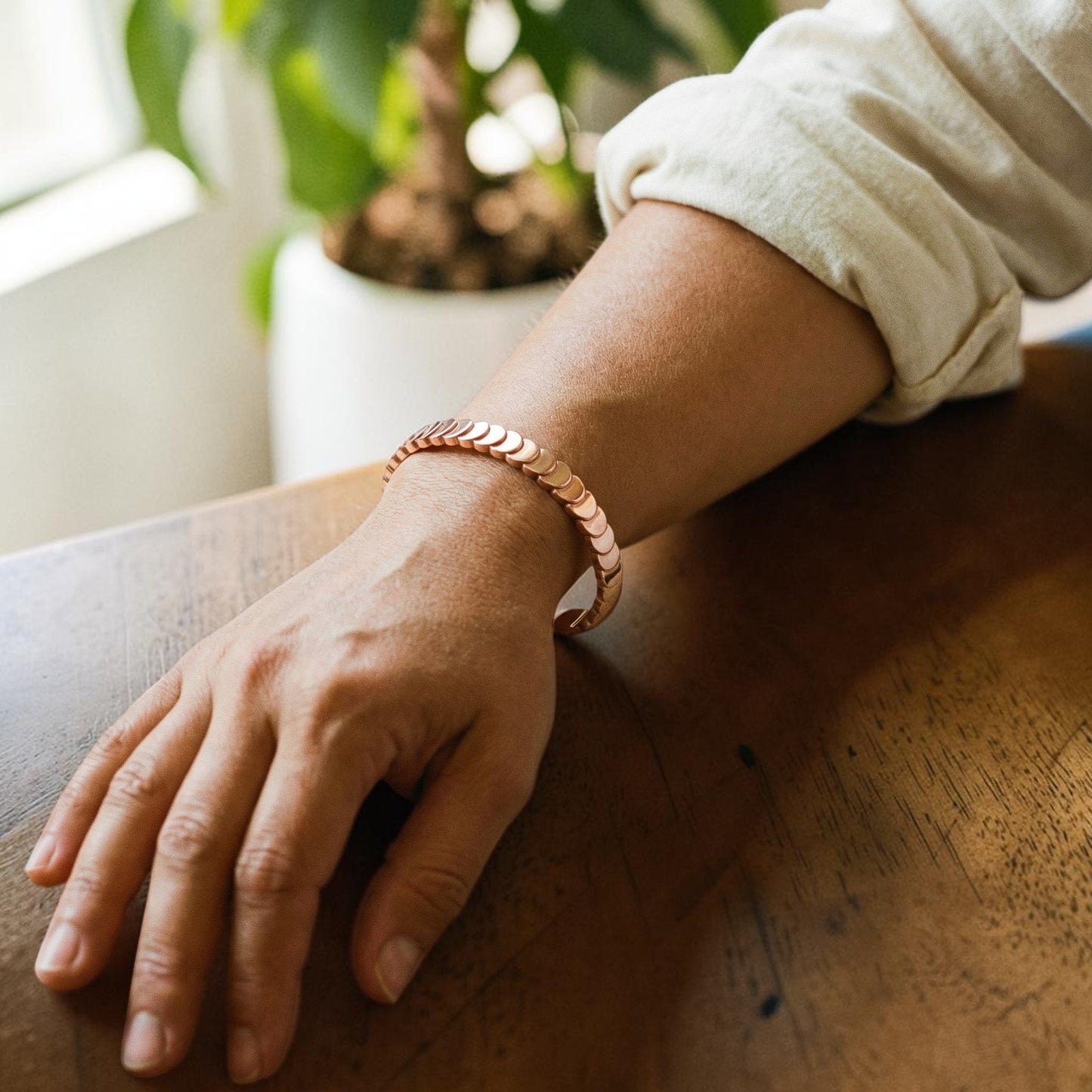 Mary's Tide Copper Bracelet