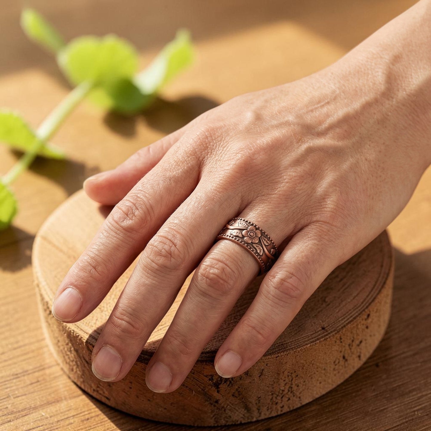 Mary's Petal Copper Ring