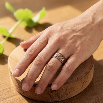 Mary's Petal Copper Ring