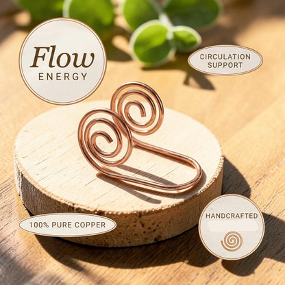 Mary's Flow Copper Hand Spiral Bracelet