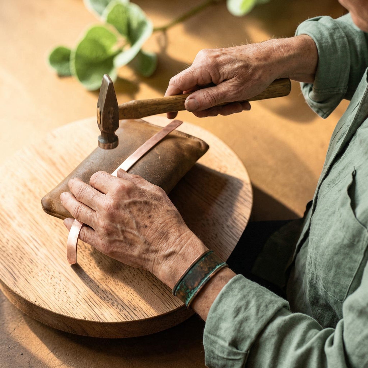 Mary's Jade Copper Bracelet