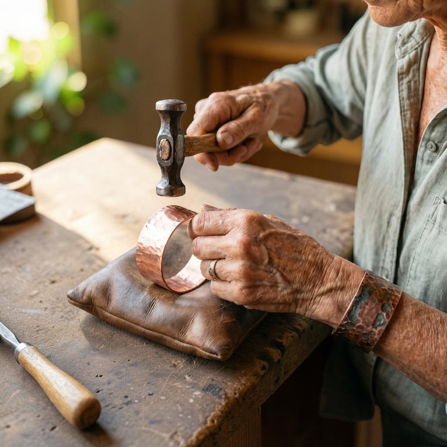 Mary's Anvil Copper Bracelet