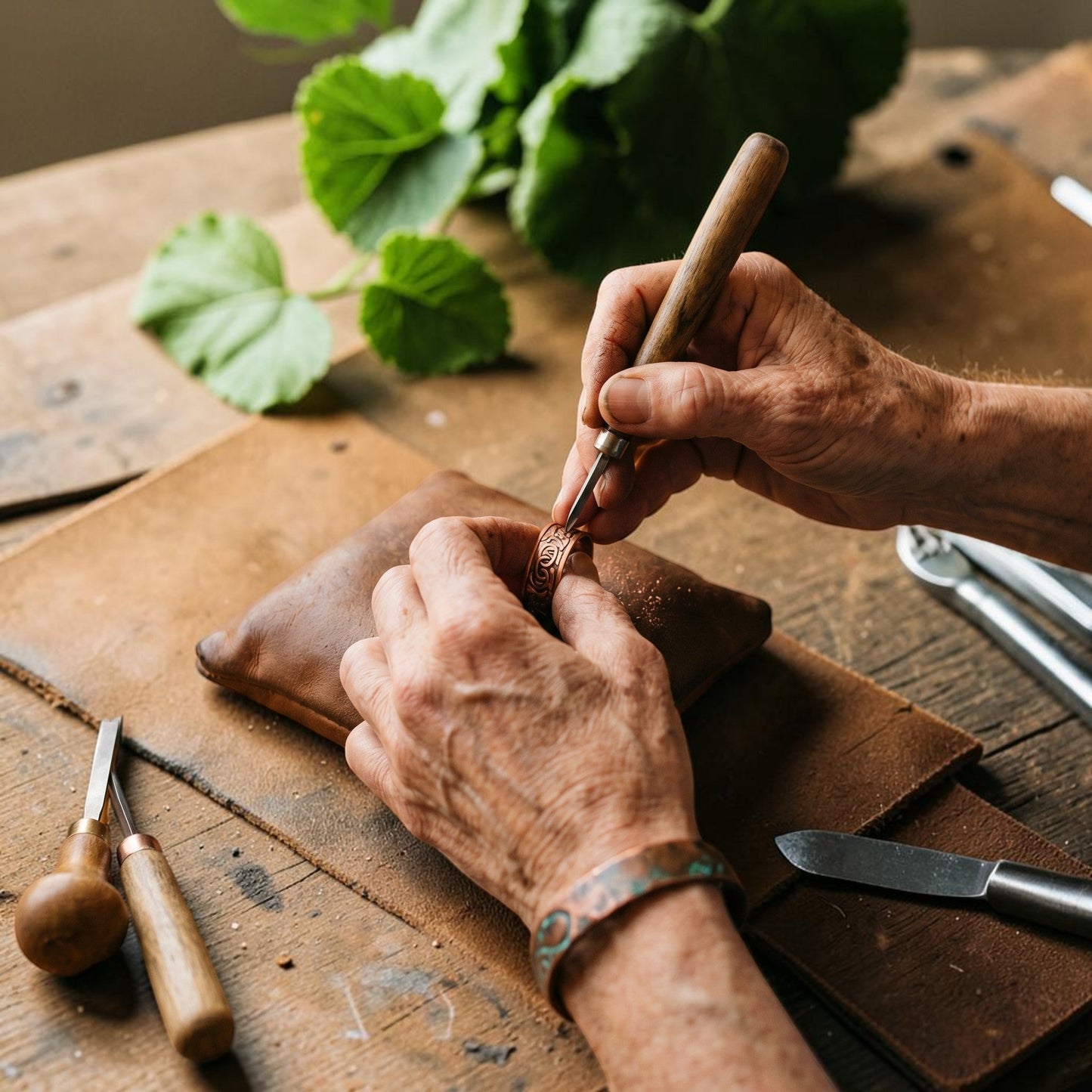 Mary's Burr Copper Ring