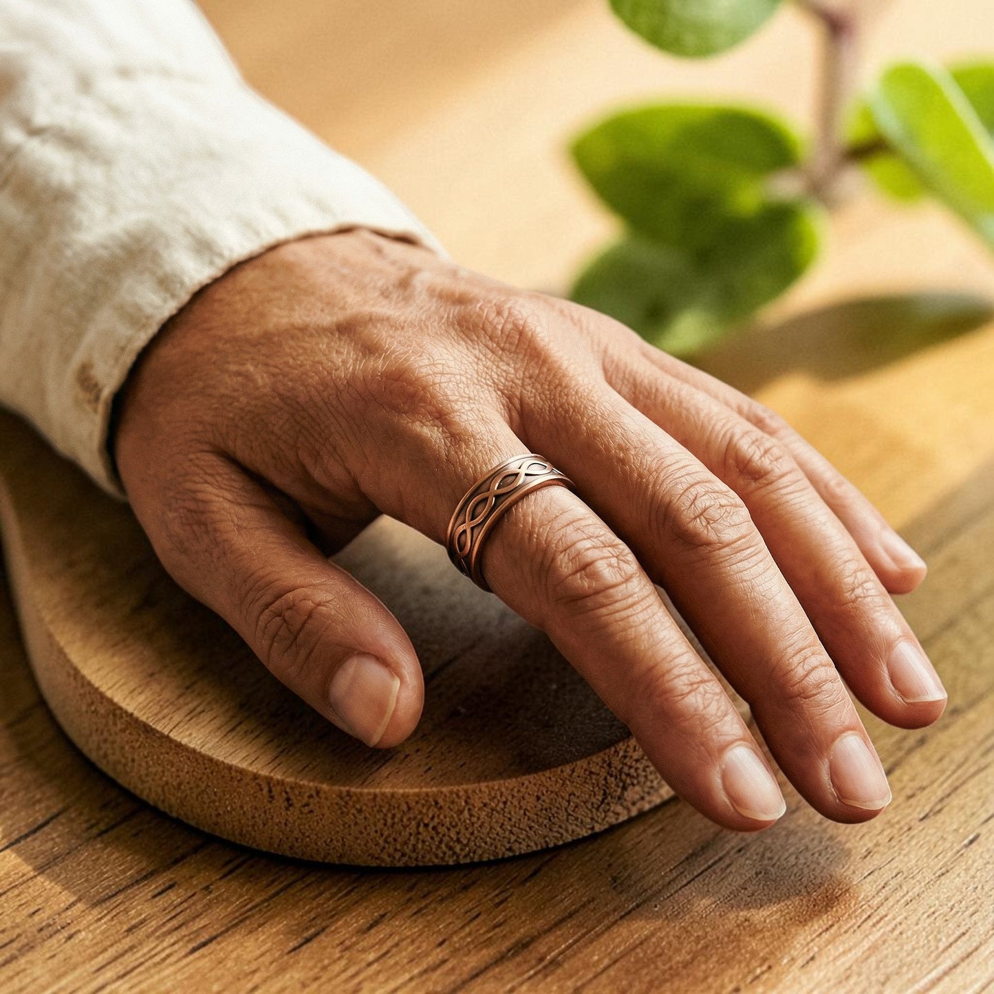 Mary's Char Copper Ring