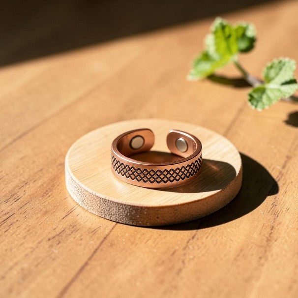 Mary's Grid Copper Ring