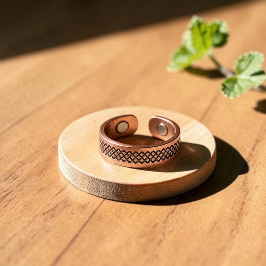 Mary's Grid Copper Ring