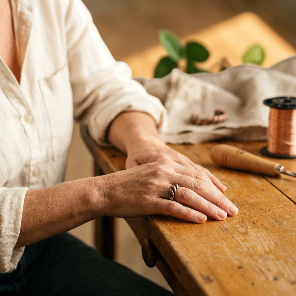 Mary's Tine Copper Ring