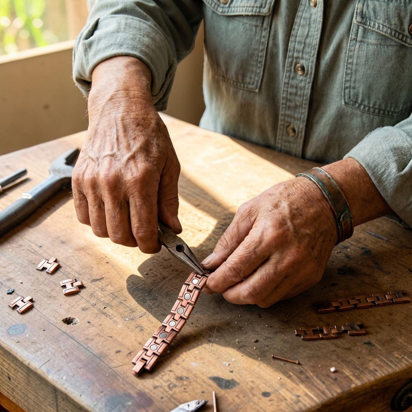 Mary's Gorse Men's Copper Bracelet