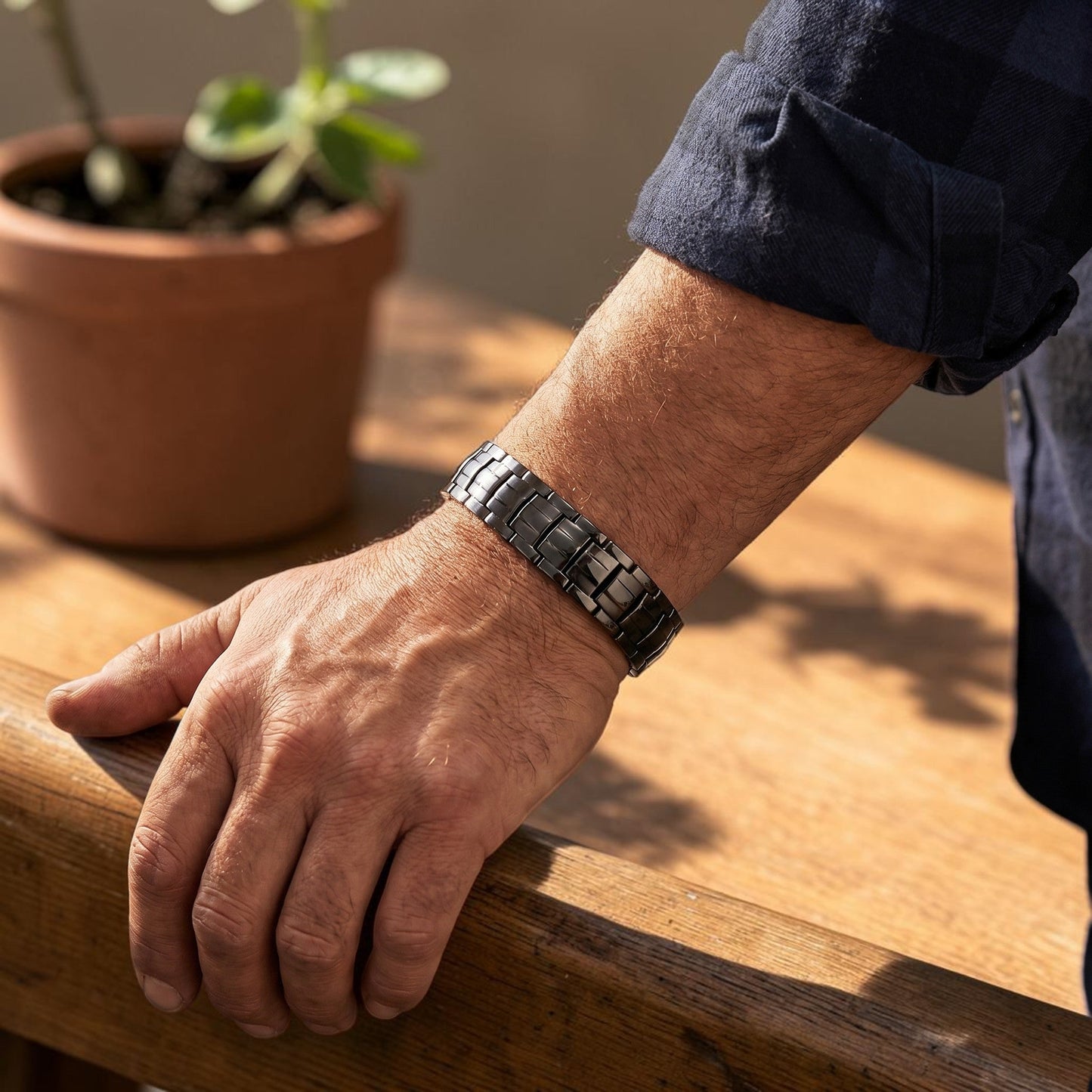 Mary's Ochre Men's  Copper Bracelet