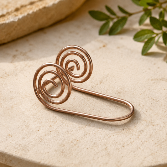 Mary's Flow Copper Hand Spiral Bracelet