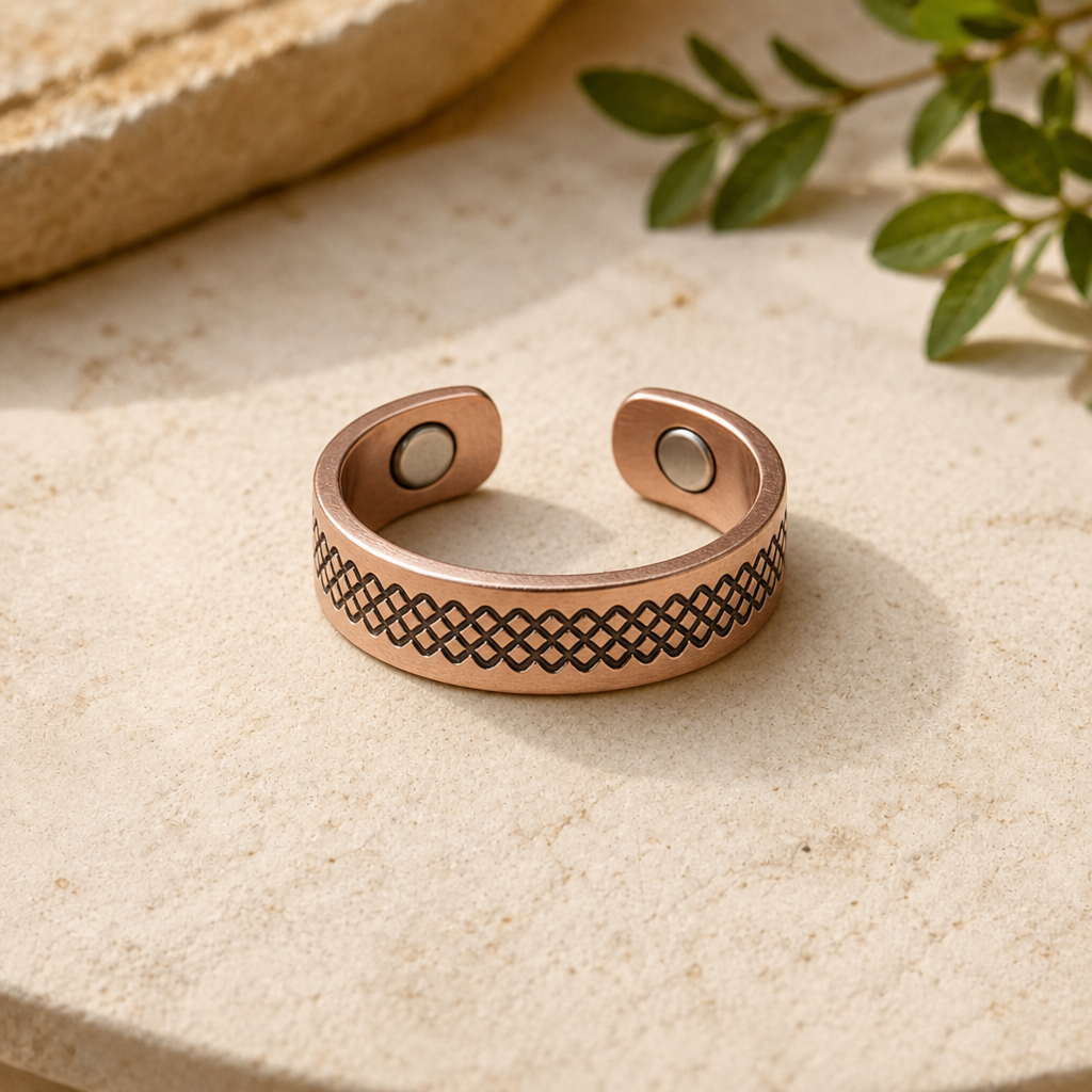 Mary's Grid Copper Ring
