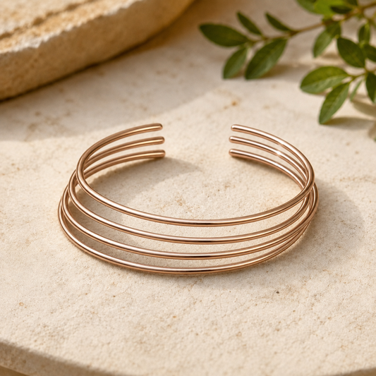 Mary's Plain Copper Bangle Set