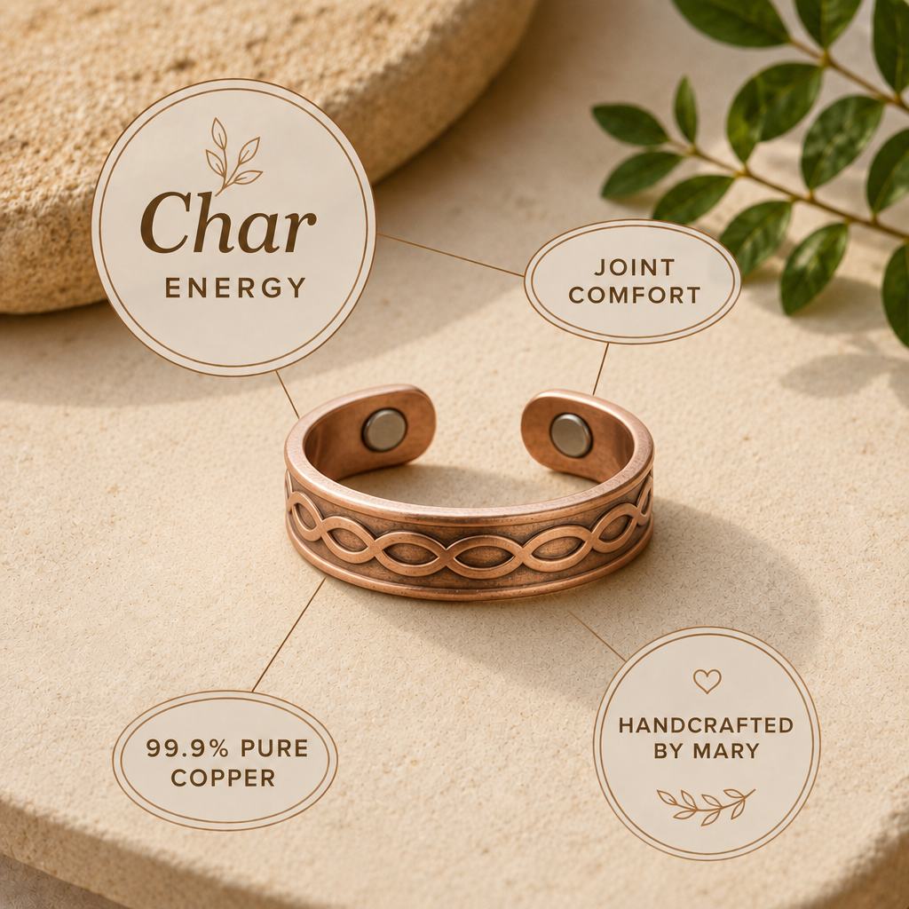 Mary's Char Copper Ring