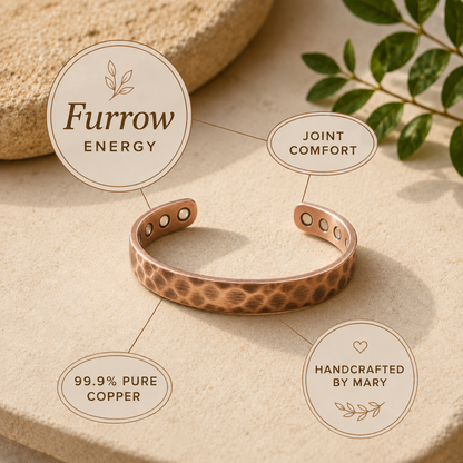Mary's Furrow Copper Bracelet