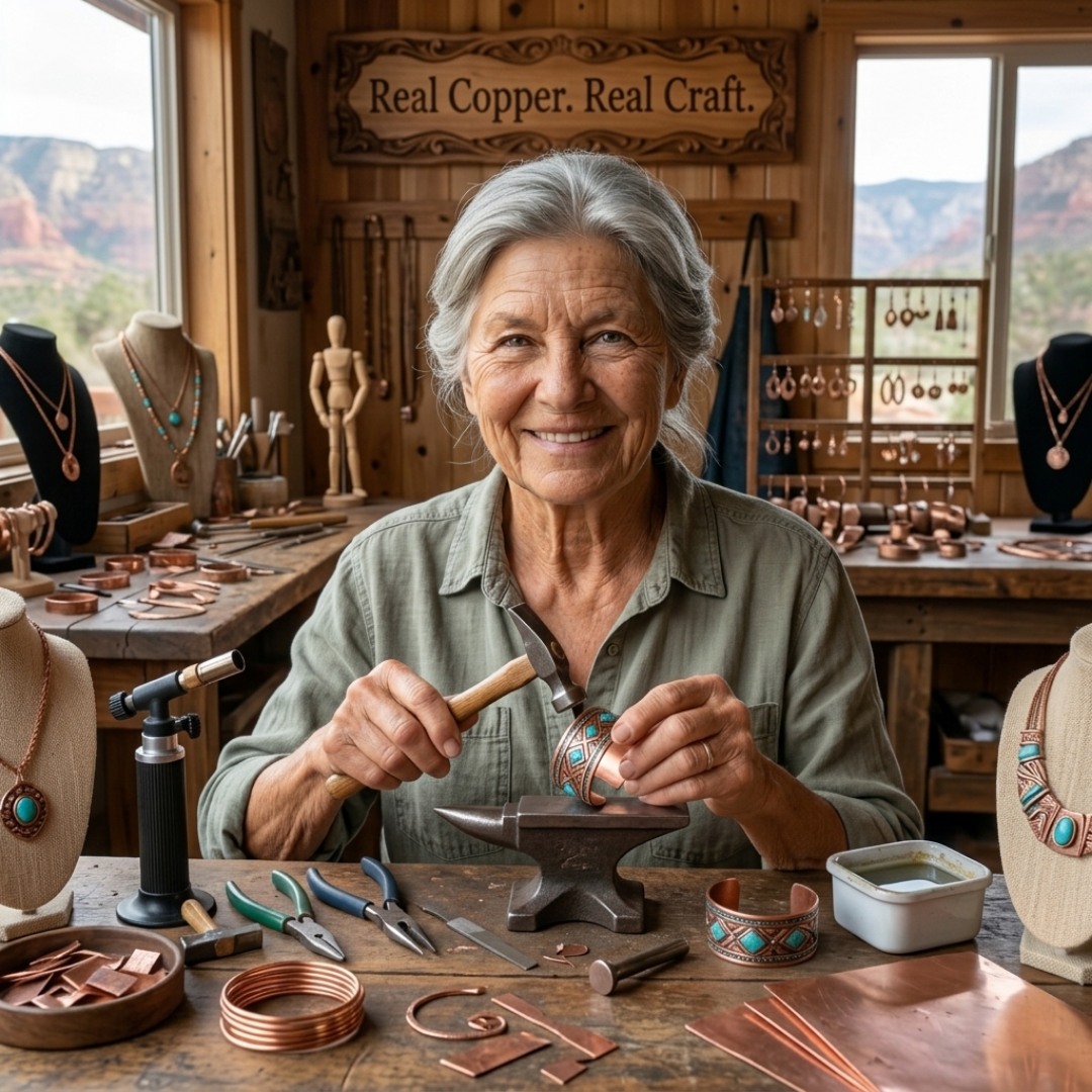 Mary's Cedar Copper Necklace